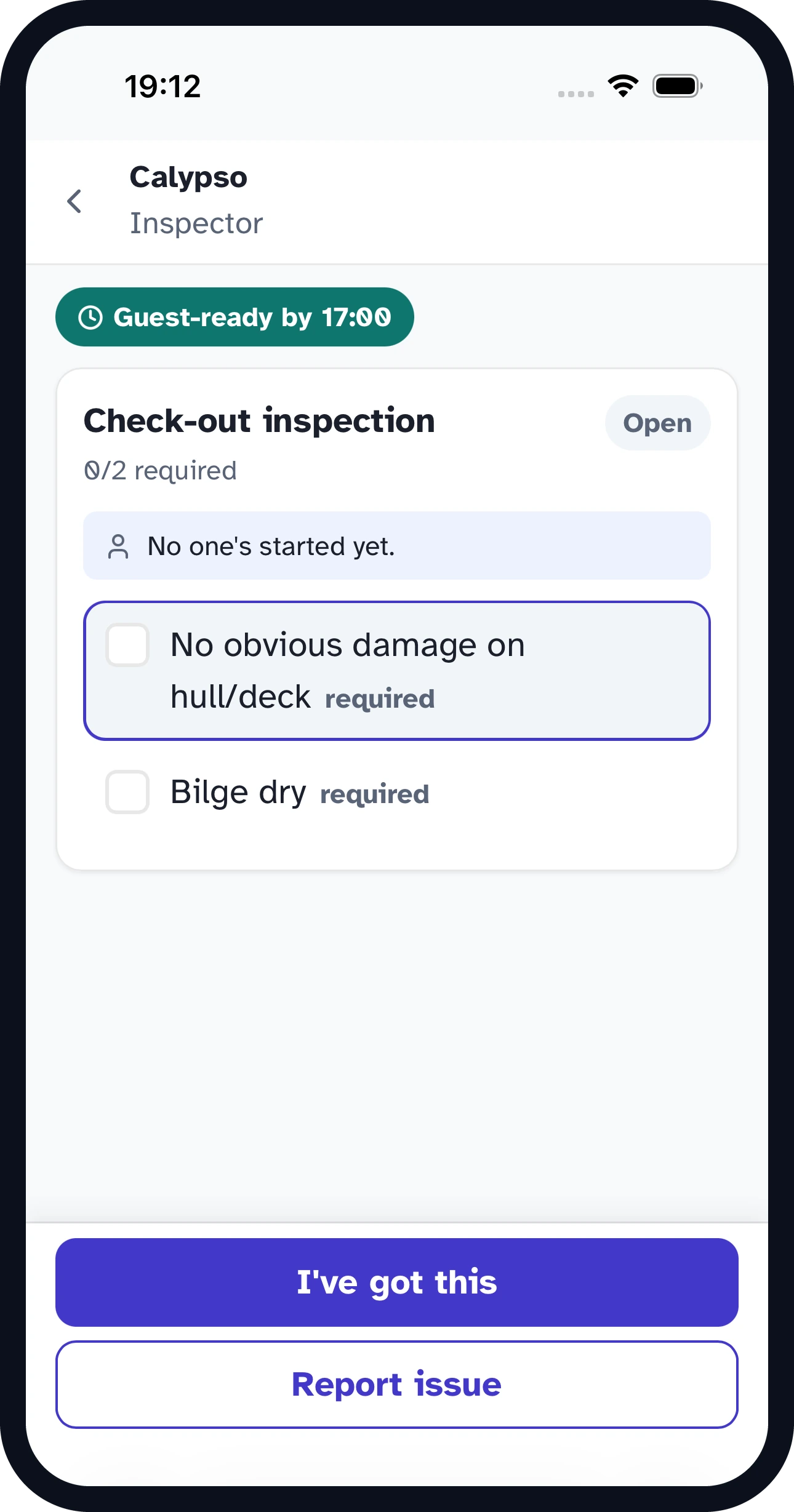 Changeover: The check-out inspection, and when the boat has to be guest-ready.